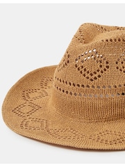 Accessorize Natural Woven Packable Stetson Hat - Image 3 of 3