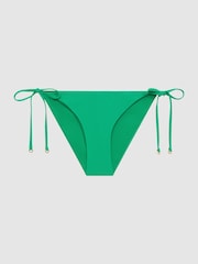Reiss Green Ripley Side Tie Bikini Bottoms - Image 2 of 5