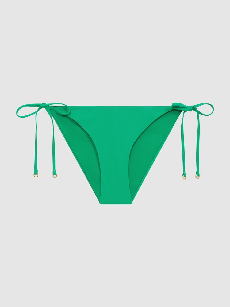 Reiss Green Ripley Side Tie Bikini Bottoms - Image 2 of 5