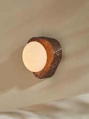 MADE.COM Red Marble Effect Wilf Wall Light - Image 2 of 5