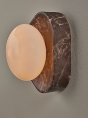 MADE.COM Red Marble Effect Wilf Wall Light - Image 3 of 5