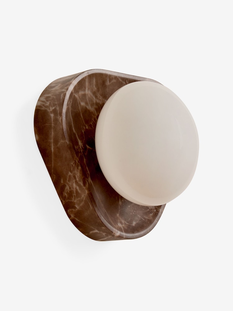 MADE.COM Red Marble Effect Wilf Wall Light - Image 5 of 5