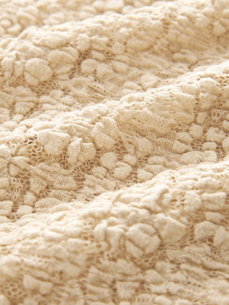 Neutral Lace Long Sleeve Top - Image 6 of 6