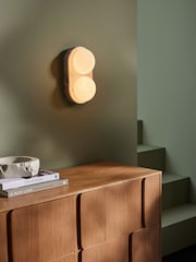 MADE.COM White Marble Effect Wilf Wall Light - Image 1 of 5