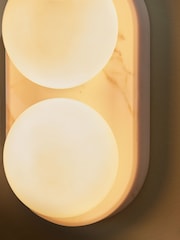 MADE.COM White Marble Effect Wilf Wall Light - Image 3 of 5