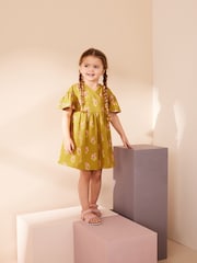 Green Floral Wrap Jersey Dress (3mths-7yrs) - Image 2 of 8