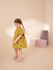 Green Floral Wrap Jersey Dress (3mths-7yrs) - Image 4 of 8