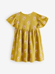Green Floral Wrap Jersey Dress (3mths-7yrs) - Image 7 of 8