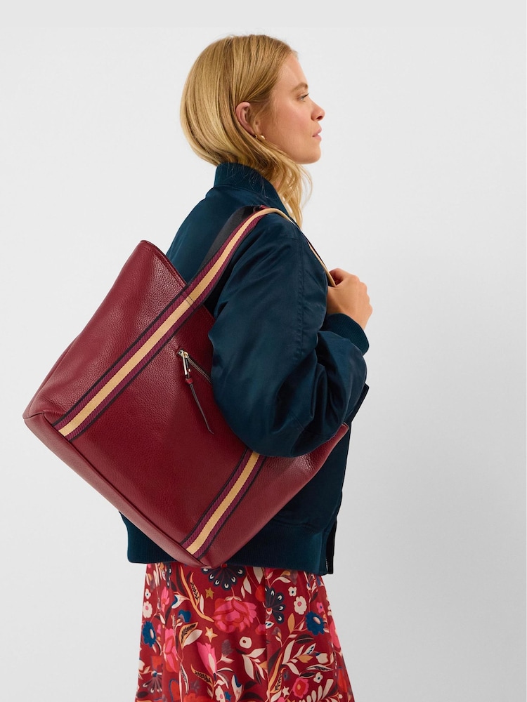 Accessorize Red Webbing Strap Tote Bag - Image 1 of 3 Accessorize Red Webbing Strap Tote Bag - Image 1 of 3