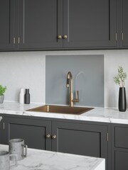 House Beautiful Grey HB Pewter Kitchen Splashback 60cmx75cm - Image 1 of 5