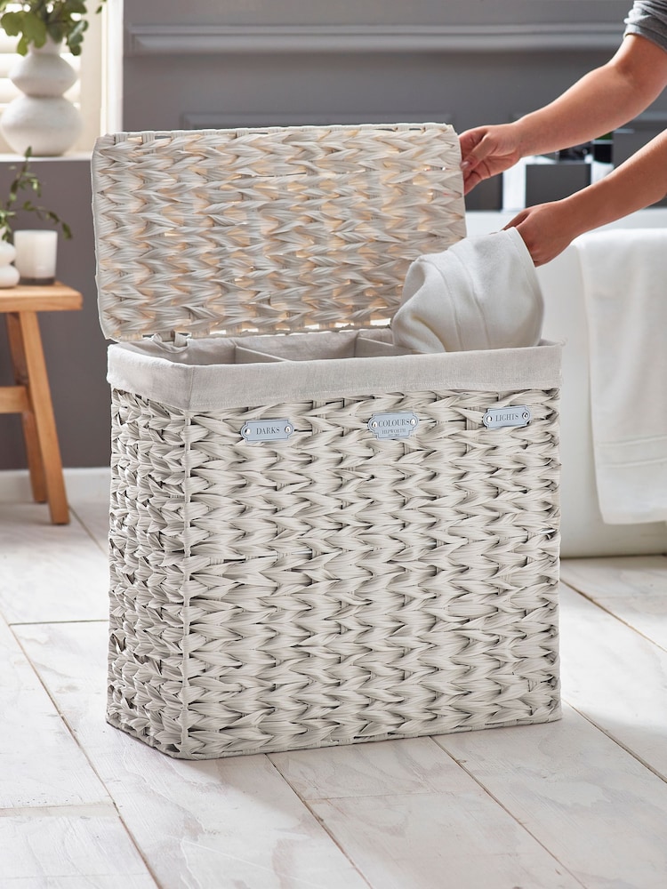 Cream Hepworth Wicker Sorter Laundry - Image 11 of 11