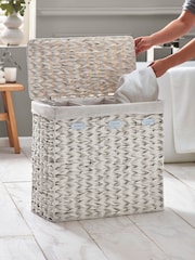 Cream Hepworth Wicker Sorter Laundry - Image 2 of 11