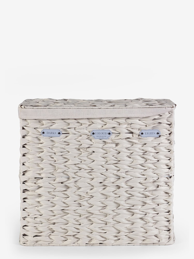Cream Hepworth Wicker Sorter Laundry - Image 4 of 11
