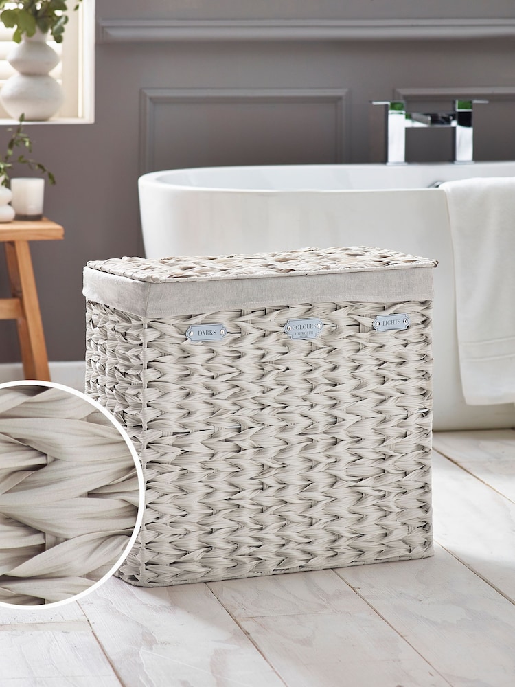 Cream Hepworth Wicker Sorter Laundry - Image 5 of 11