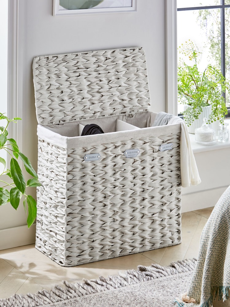 Cream Hepworth Wicker Sorter Laundry - Image 6 of 11