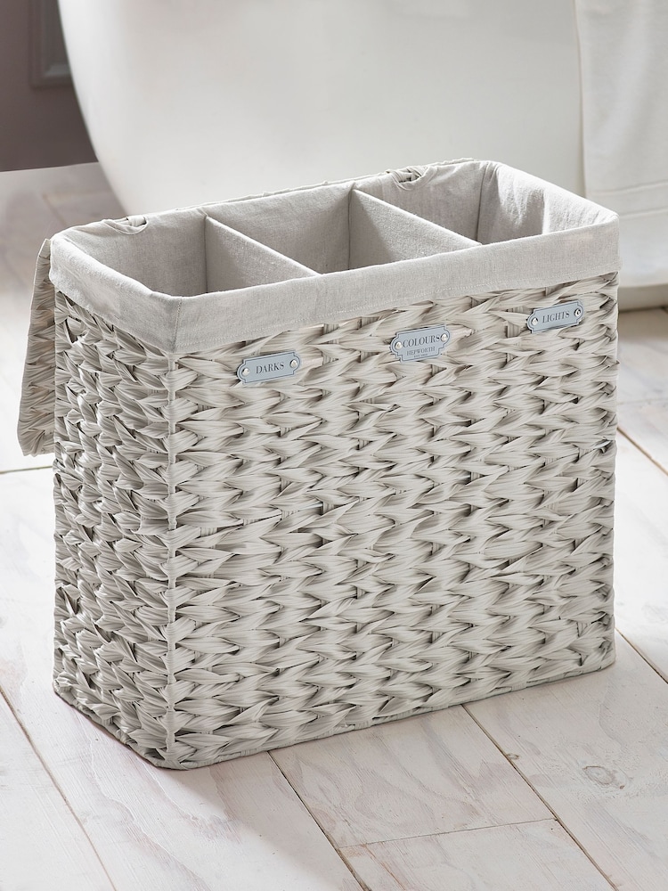 Cream Hepworth Wicker Sorter Laundry - Image 8 of 11