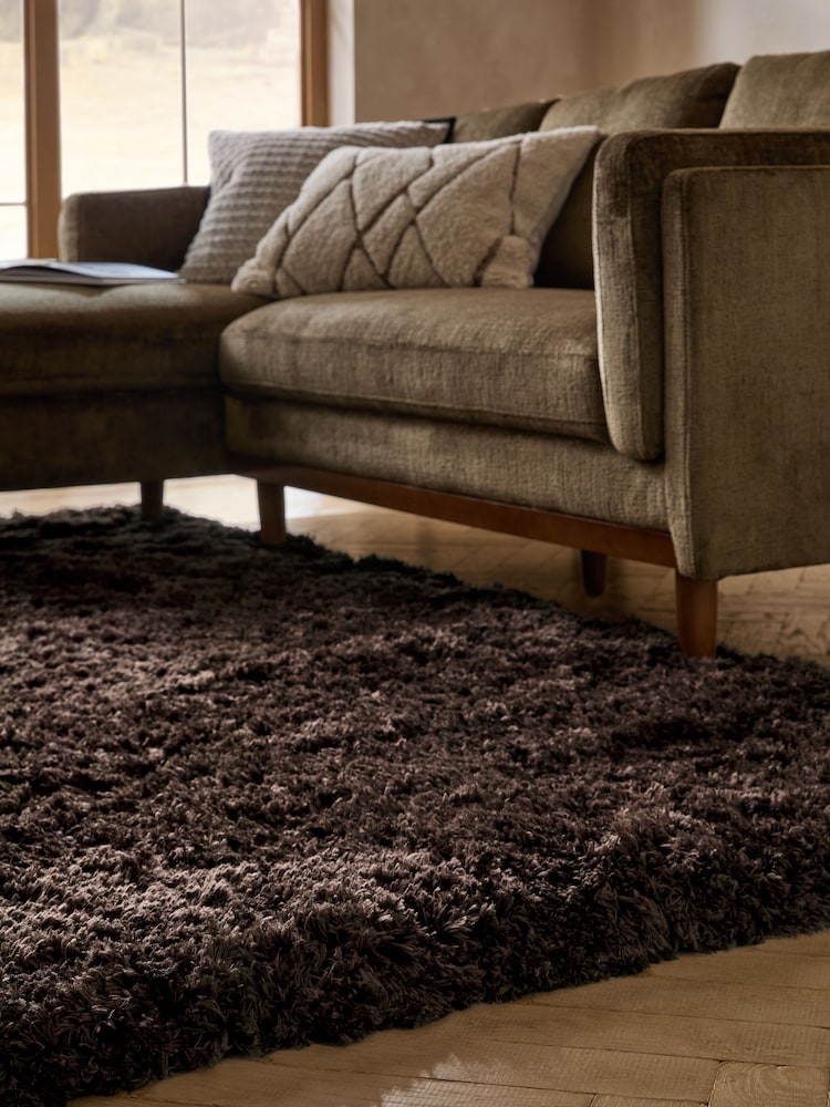 Chocolate Brown Sumptuously Soft Rug - Image 2 of 5