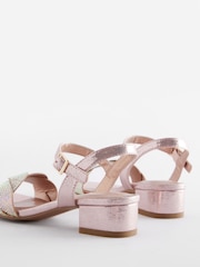 Rose Gold Heeled Sandals - Image 2 of 4