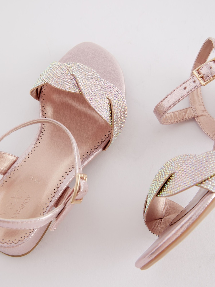 Rose Gold Heeled Sandals - Image 4 of 4
