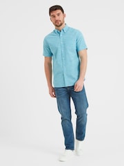 Tog 24 Blue Dwaine Short Sleeve 100% Cotton Shirt - Image 1 of 8