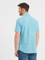 Tog 24 Blue Dwaine Short Sleeve 100% Cotton Shirt - Image 2 of 8