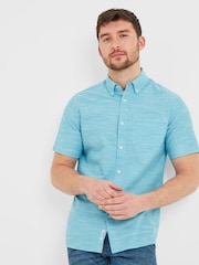 Tog 24 Blue Dwaine Short Sleeve 100% Cotton Shirt - Image 4 of 8