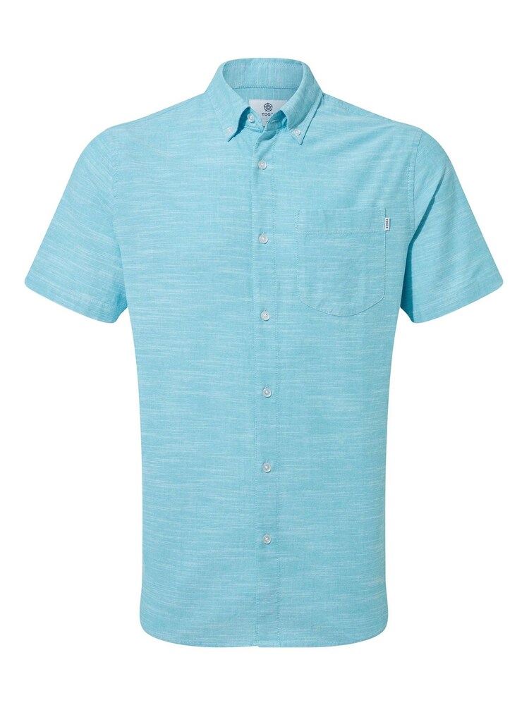 Tog 24 Blue Dwaine Short Sleeve 100% Cotton Shirt - Image 8 of 8