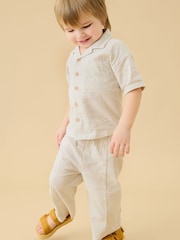 MORI Green Stripe Woven Shirt - Image 4 of 5