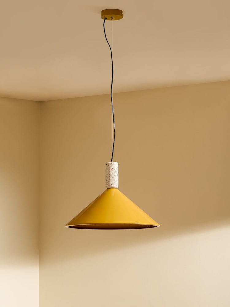 MADE.COM Yellow Mirissa Pendant Light - Image 2 of 6