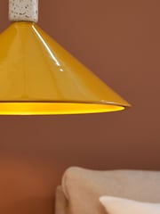 MADE.COM Yellow Mirissa Pendant Light - Image 3 of 6