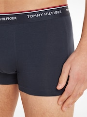 Tommy Hilfiger Blue Premium Essentials Trunks 3 Pack - Image 3 of 7