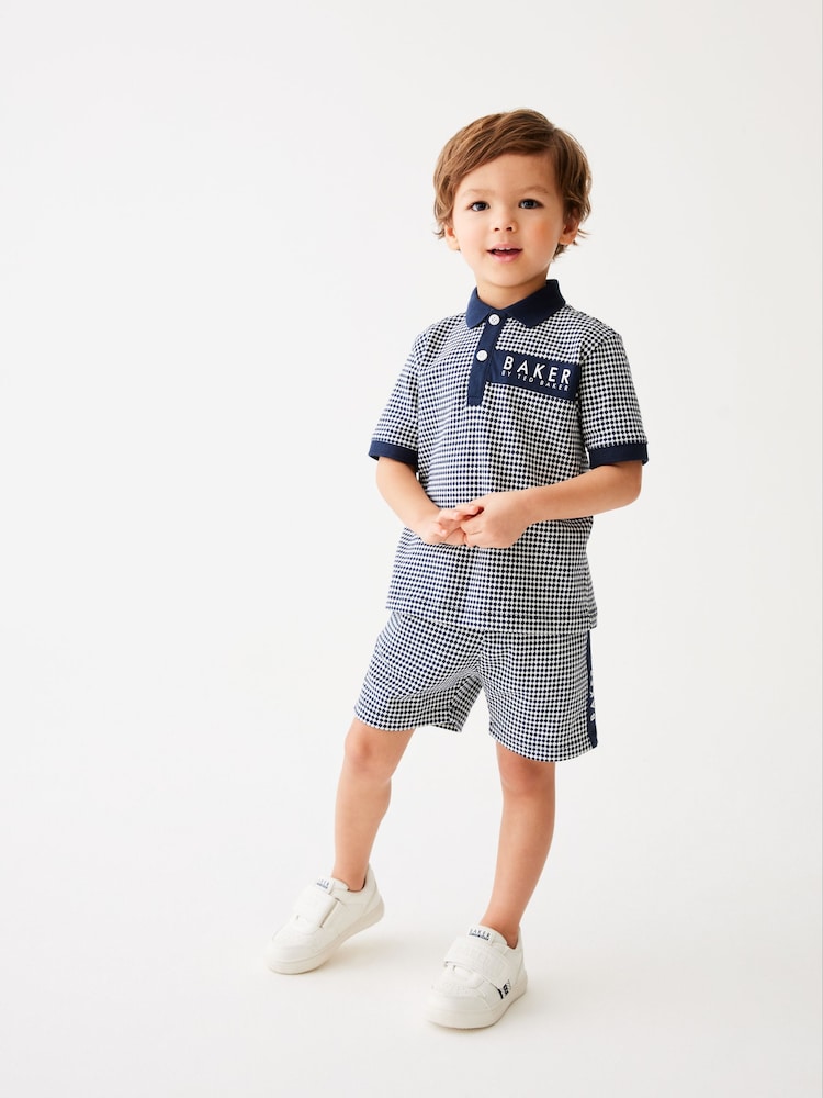 Baker by Ted Baker Textured Polo Shirt and Short Set - Image 1 of 10 Baker by Ted Baker Textured Polo Shirt and Short Set - Image 1 of 10