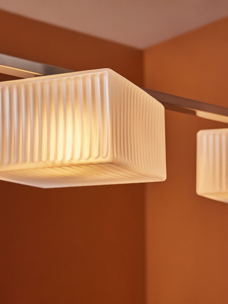 MADE.COM Silver/White Alma Diner Bar Light - Image 2 of 4