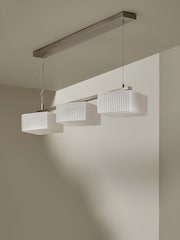 MADE.COM Silver/White Alma Diner Bar Light - Image 4 of 4