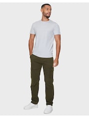 Threadbare Khaki Cotton Blend Belted Cargo Trousers - Image 3 of 4