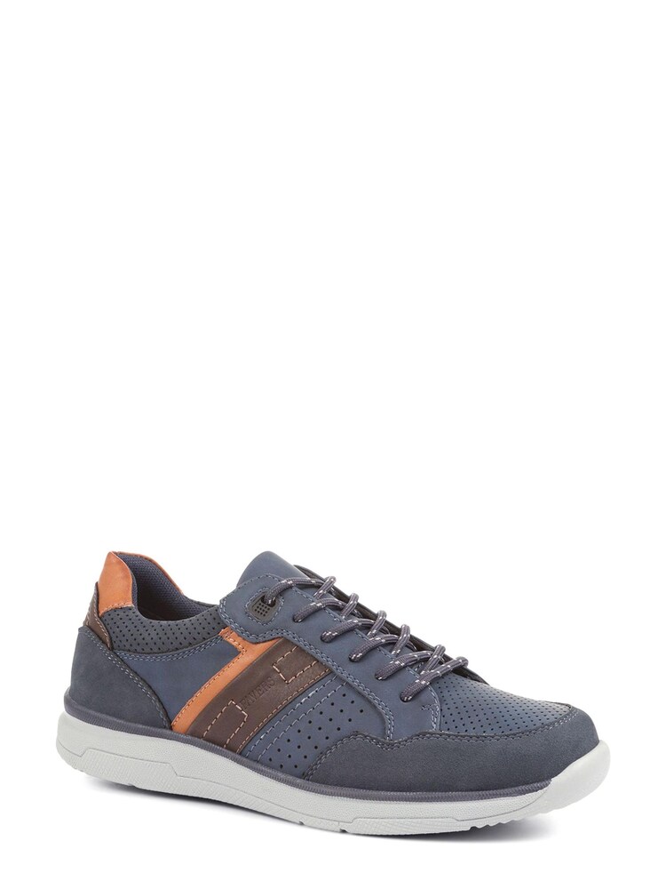 Pavers Blue Lace-Up Wide Fit Trainers - Image 2 of 5