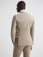 Однобортный блейзер из ткани с добавлением шерсти Reiss Wish - Изображение 5 из 7