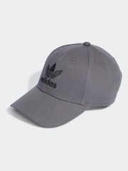 adidas Originals Grey Trefoil 100% Cotton Baseball Cap - Image 1 of 4