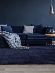 Asiatic Rugs Navy Milo Soft Touch Lustre Rug - Image 1 of 5