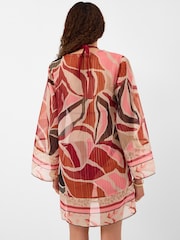 Accessorize Brown Abstract Chiffon Mini Kaftan - Image 3 of 4
