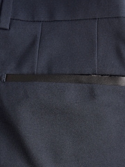 Navy Blue Skinny Fit Tuxedo Suit Trousers - Image 11 of 13