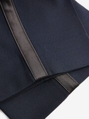 Navy Blue Skinny Fit Tuxedo Suit Trousers - Image 12 of 13