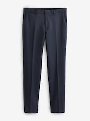 Navy Blue Skinny Fit Tuxedo Suit Trousers - Image 7 of 13