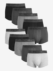 Grijs - Cotton Rich Blend Hipsters Boxers - Image 1 of 1