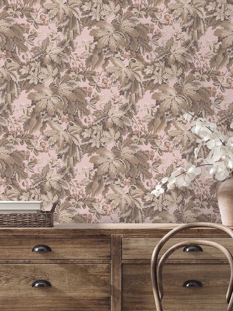 Woodchip & Magnolia Pink Avar Wallpaper - Image 1 of 3