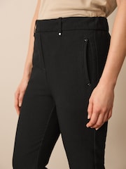 Schwarz - Tailored Pull-on-Hose in Straight Fit mit Elastikeinsatz hinten - Bild 5 von 7