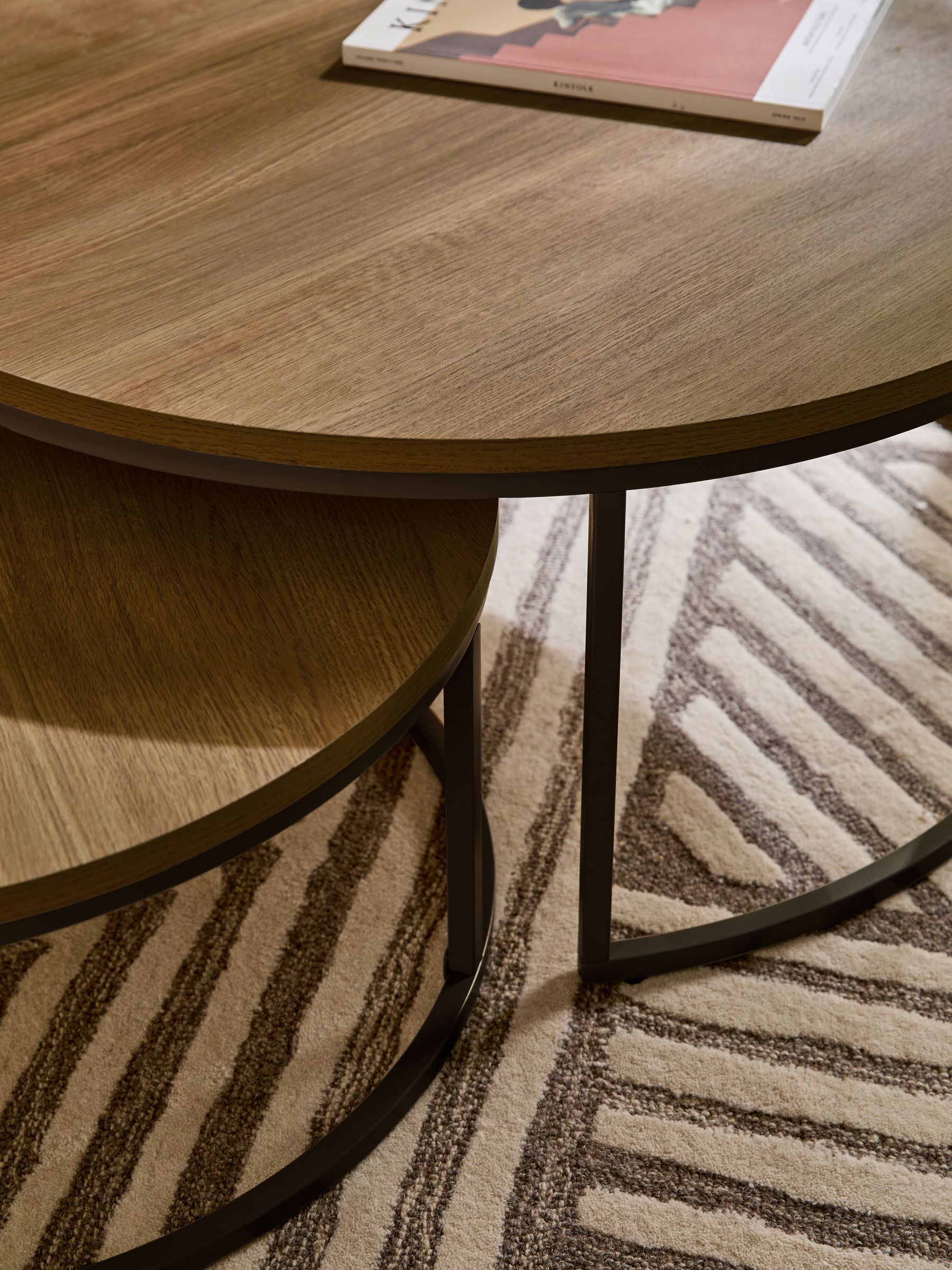 Buy Dark Bronx Nest of 2 Round Coffee Table from the Next UK online shop