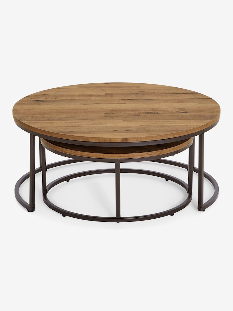 Dark Bronx Nest of 2, Round Coffee Table - Image 8 of 8