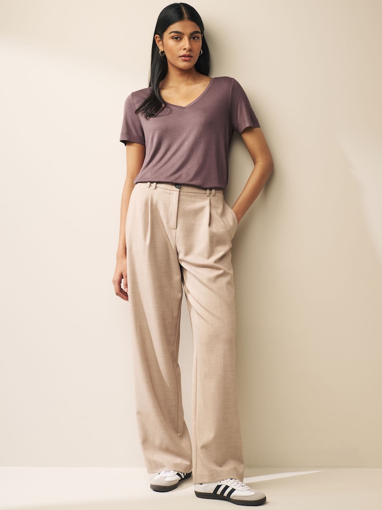 Brown Slouch V-Neck T-Shirt - Image 2 of 6