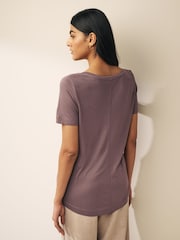 Brown Slouch V-Neck T-Shirt - Image 3 of 6